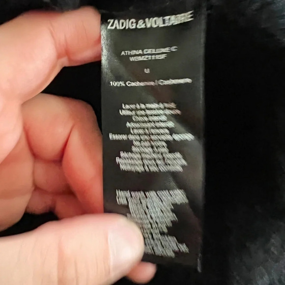 ZADIG & VOLTAIRE DELUXE OS Cashmere Soft Sweater Zipper Sides - Picture 2 of 8